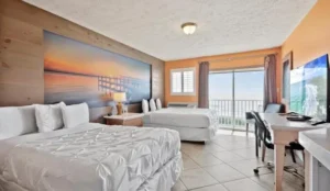 Ocean View Hotel Room with Balcony- 2 Full Beds #24 Book Now Pay Later Hotels